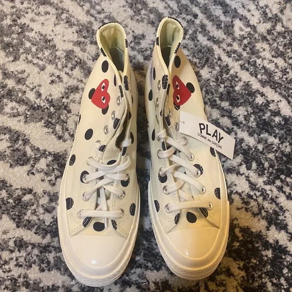 Comme des Garcons Play x Converse Play One Heart Sneakers Woman size 10 Men 8 - Image 6