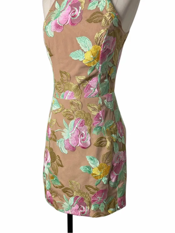 Dress The Population Lucy Embroidered Mini Dress - Image 3