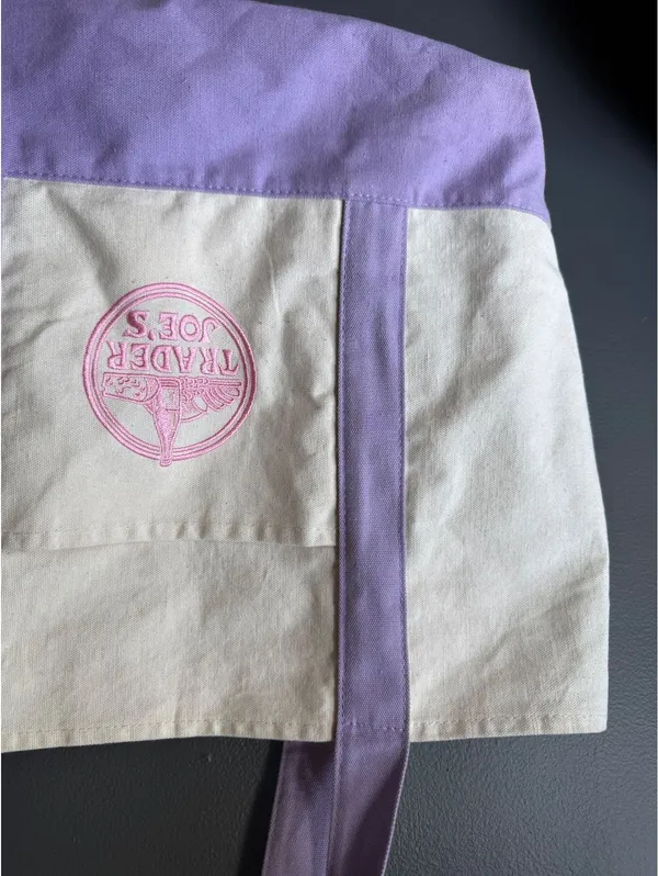 Trader Joe's Canvas Tote Bag with Purple Accents - Image 6