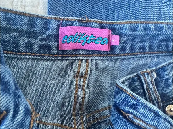Edikted Cross Fly Denim Jeans - Image 3