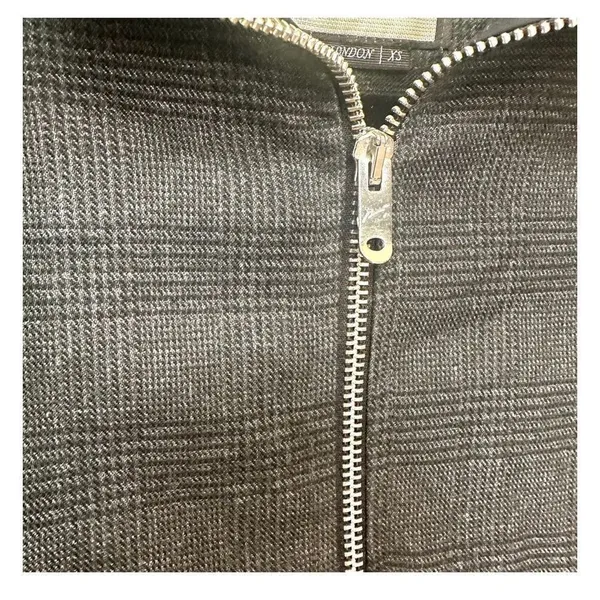 Prèvu black plaid quarter zip jacket Size XS - Image 3