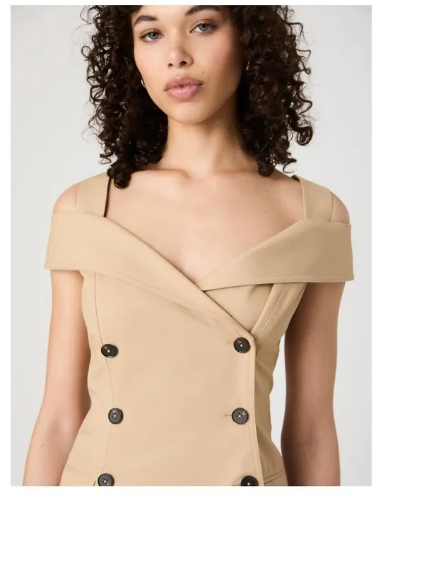 NWT $158 French Connection Women's Light Weight Trench Mini Dress SZ-4 - Image 4