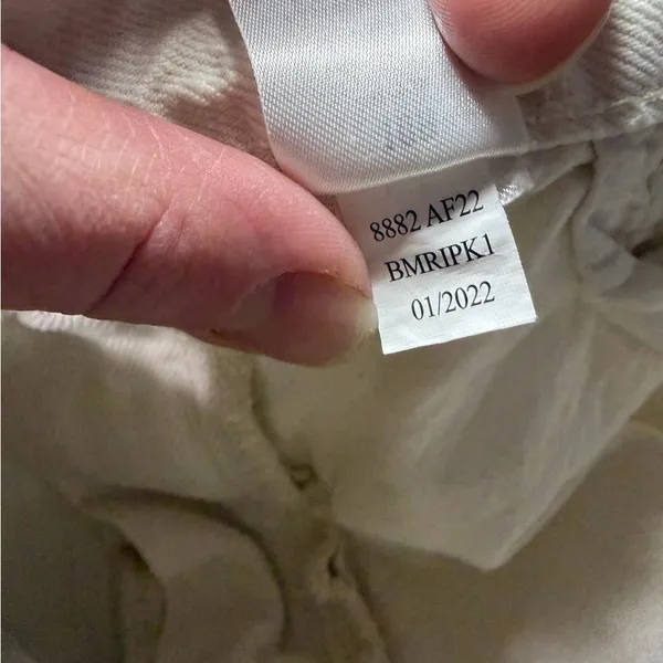 Aeropostale Super High Rise 90s Baggy Off White Distressed Y2K Jeans 10R. - Image 8