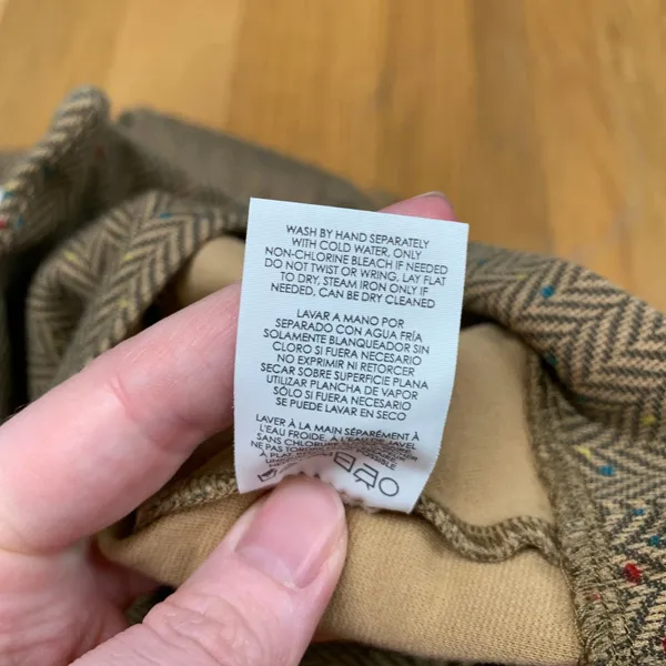 Cabi Brown Herringbone Confetti‎ Blazer Jacket Womens Small Collarless Button - Image 8