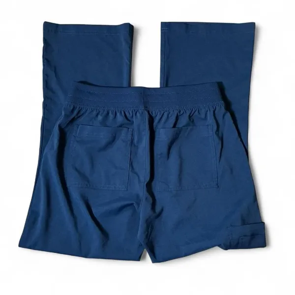 Koi Basics Women Navy Blue Petite Flare Scrub‎ Pants Size Small Medical - Image 2