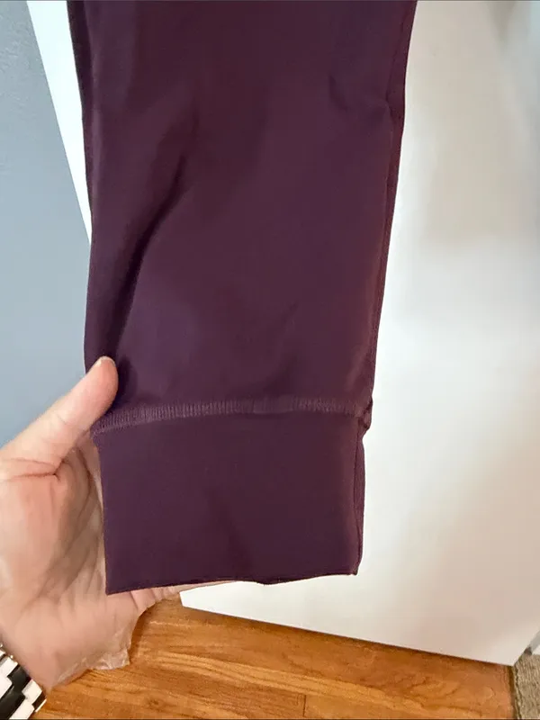 Women's plum Drawstring Jogger Pants Purple Size XL - Image 4