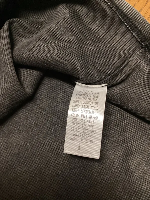 Easel charcoal gray ribbed short sleeve top Size Large - Image 7