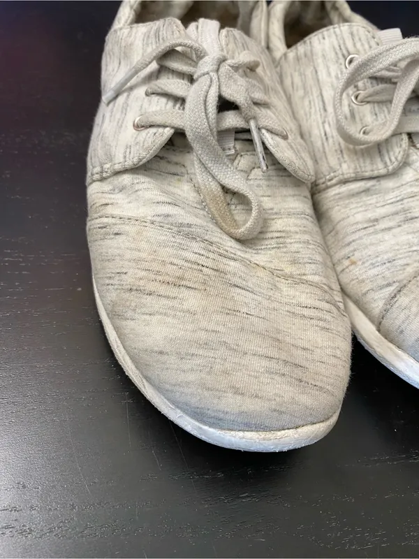 Toms Knit Lace-Up Sneakers in Light Gray - Image 2