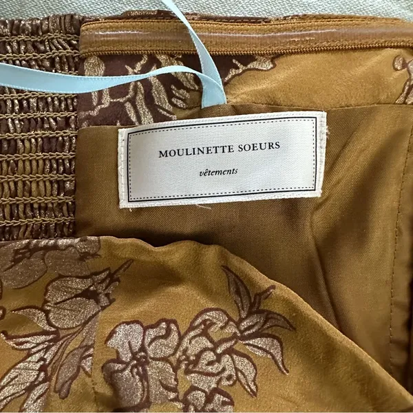 Anthropologie Moulinette Soeurs Tiered Babydoll Strapless 100% Silk Dress Size M - Image 4