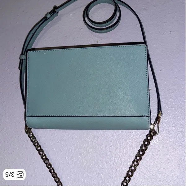Kate Spade Light Blue Crossbody Purse - Image 3