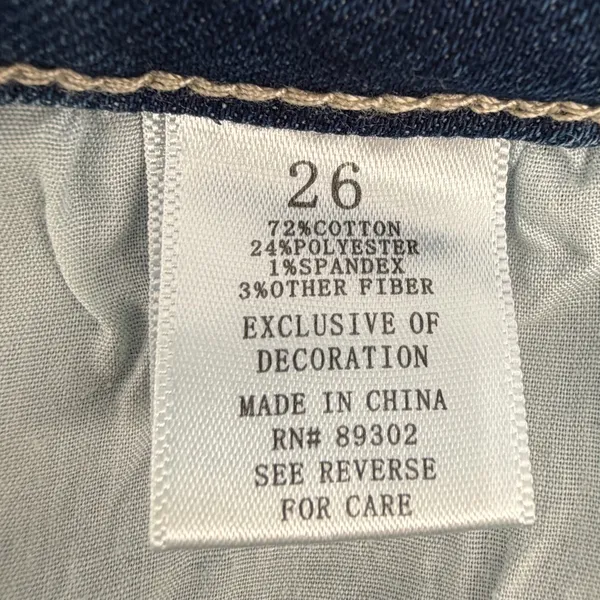 Altar’d State Jeans Womens 26 Blue Denim Flare Embroidered Floral Boho - Image 4