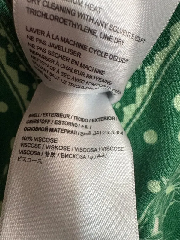 FARM RIO C ANTHROPOLOGIE Green & White Floral Dot Jumpsuit - Image 10