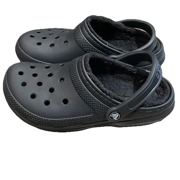 CROCS Black Classic Lined Clog Shoes Unisex Size M6 W7 203591 - Image 3