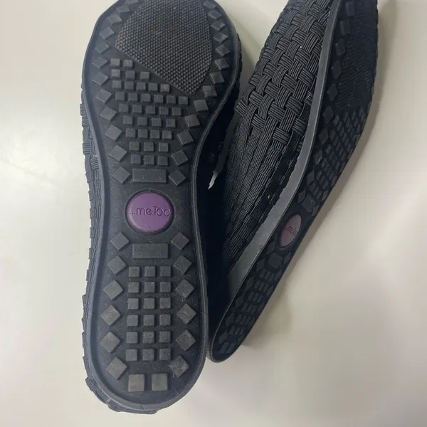Me Too Sonnets Black Woven Fabric Ballet Flats Slip On Shoes Women‎ Size 7 - Image 5