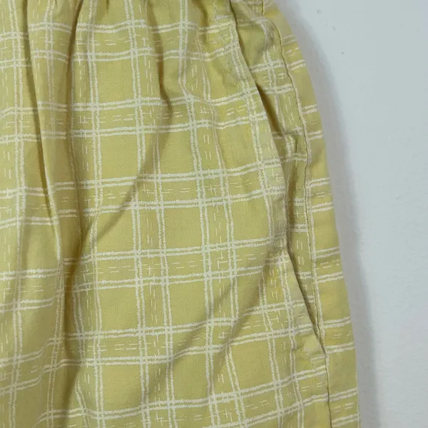 Fresh Produce Yellow Plaid Cotton Shorts Elastic Drawstring Adult L‎ Made in USA - Image 4