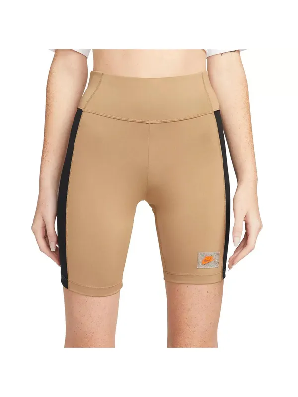 Nike Sportswear Dri-Fit High Waist Bike Shorts Dark Driftwood/Black XS - Image 2