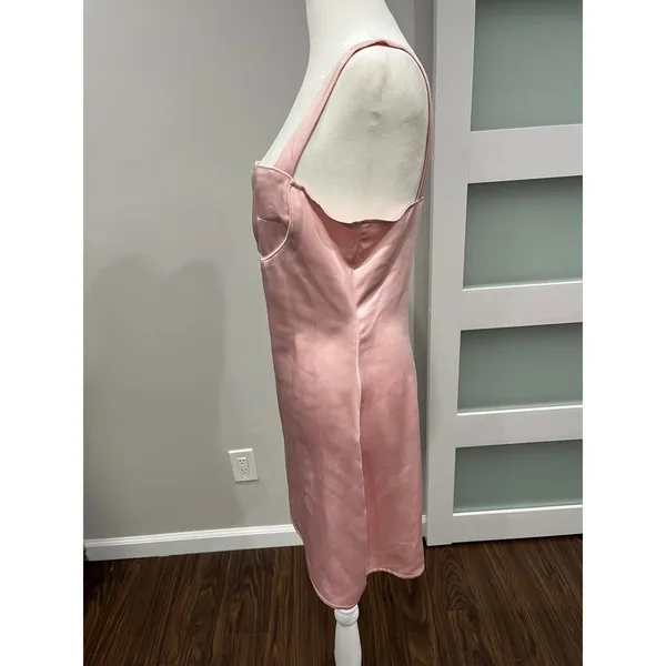 LA Hearts Pink Satin‎ Cami Mini Dress Square Neck Spaghetti Strap Size M - Image 10