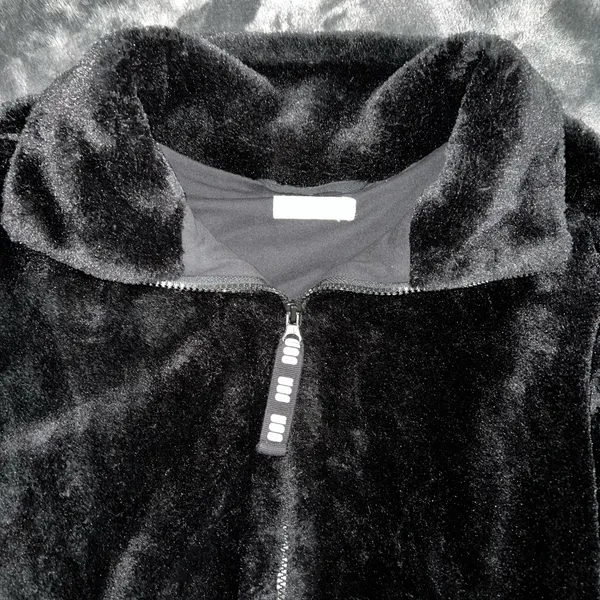 Ugg Laken Mock Neck Fleece Jacket in Black Size Medium - Image 9
