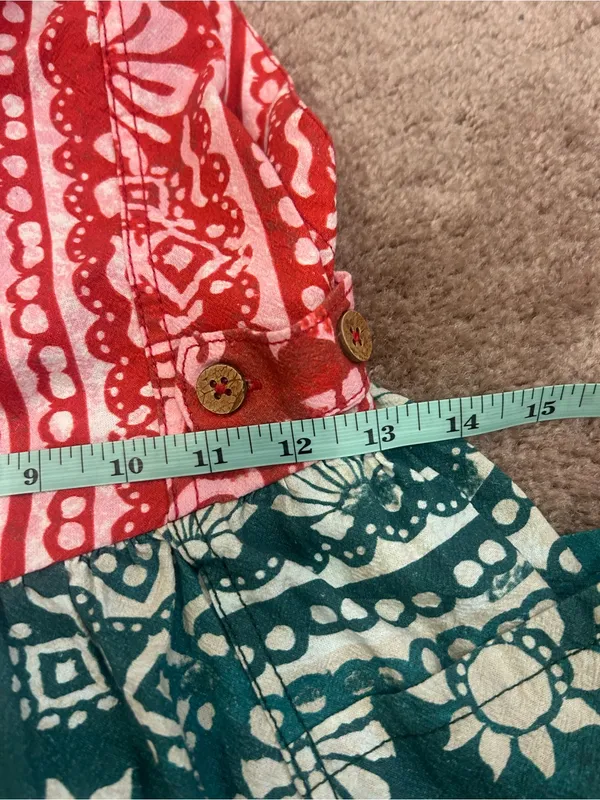 Free People Palm Bay Tropical Bandana Print Shortalls Romper medium NWOT - Image 9