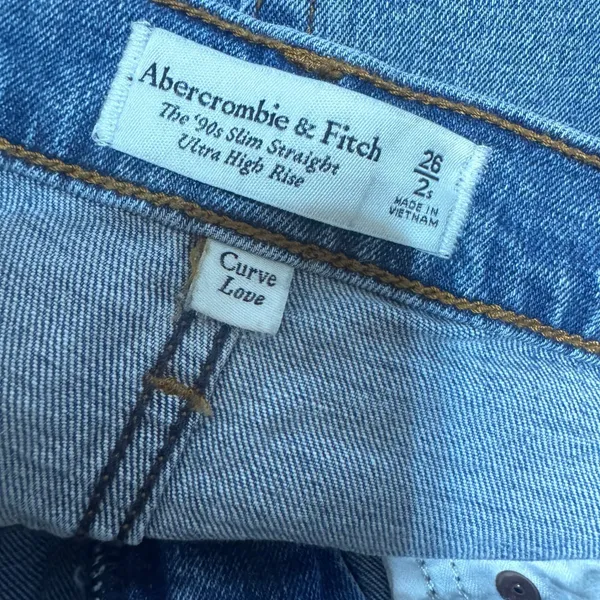 Abercrombie A&F Jeans Curve Love 90s Straight Ultra High Rise Distressed 26/2S - Image 5