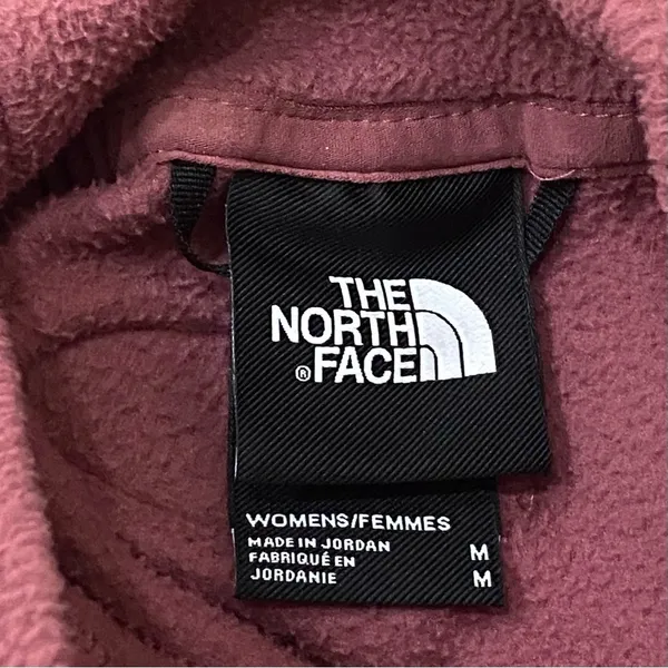 THE NORTH FACE TKA Mock Neck Fleece Cropped Sweatshirt in Mauve Pink Size M - Image 12