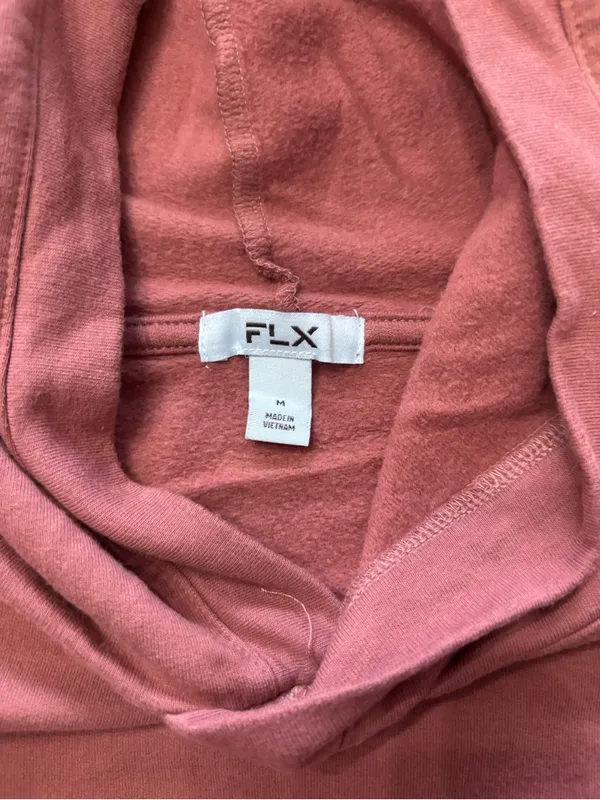 Women's FLX Cropped Pullover Hoodie Brown Size M - Image 4