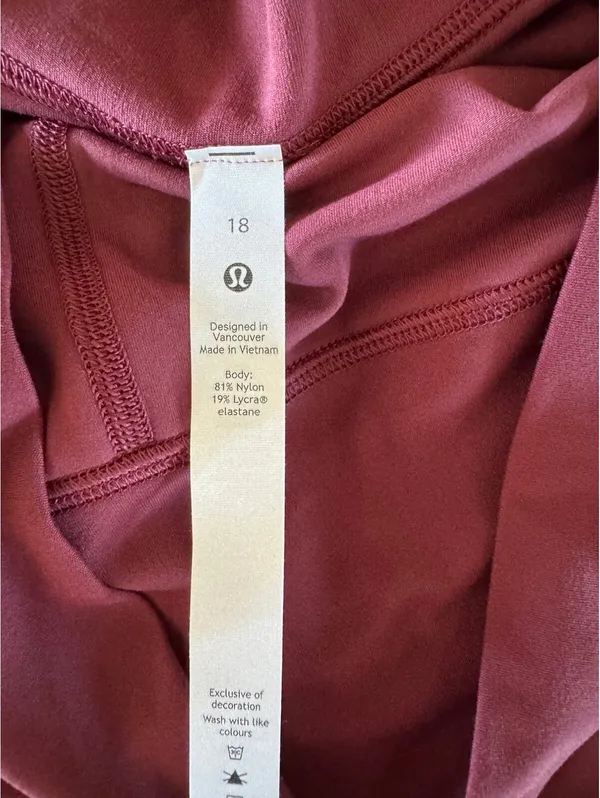 Lululemon Align High Rise 28” Red Merlot Size 18 NWT - Image 6