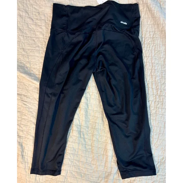 Adidas Portland Timbers Climalite Mid-Rise Cropped Leggings Black Womens Medium - Image 7