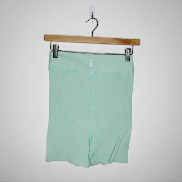 Free People FP Movement Free Throw High Rise Biker Shorts Mint Green Size M - Image 6