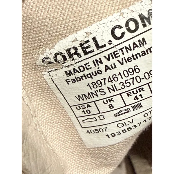 Sorel Lolla Cut Out Suede Ankle Boots Beige Sand NL3570-092 Womens 10 - Image 6