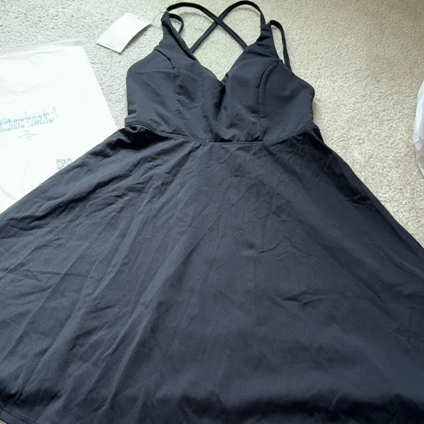 Halara Crisscross Backless Flare Mini Slip Dance Active Dress S NWT - Image 11