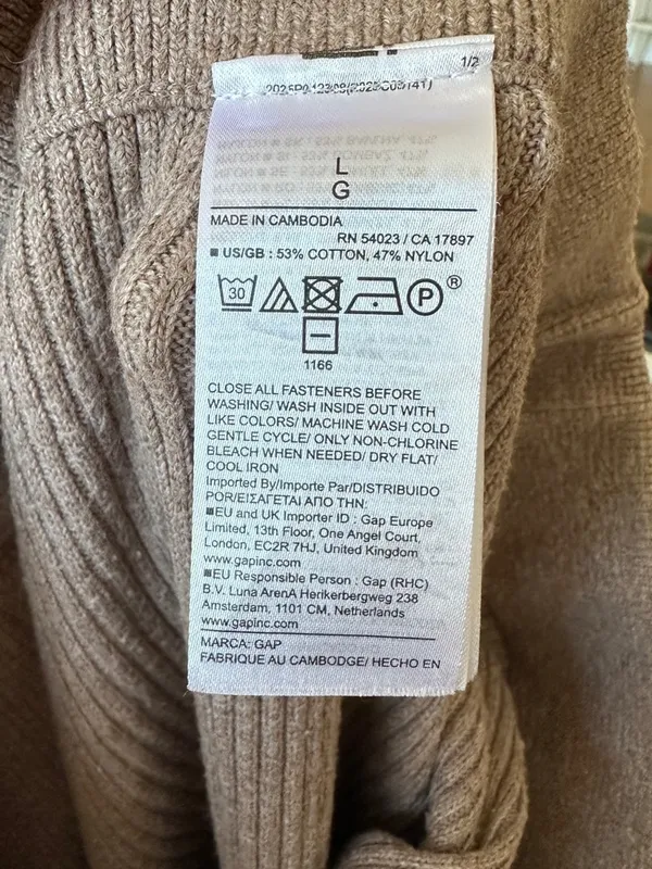 GAP Women’s Ribbed Stretch Waist Flared Pants, Taupe, Size Large - Image 13