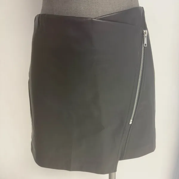 Faux Leather Mini Skirt NWT - Image 3
