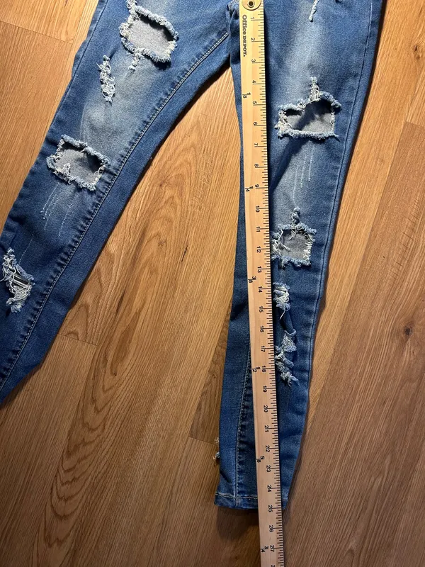 Bamboo Women’s Size 00 Distressed Skinny Jeans High Rise Stretch Denim - Image 6