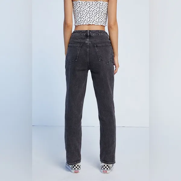 PacSun Faded Black Wash Mom Jeans Size‎ 24 - Image 5