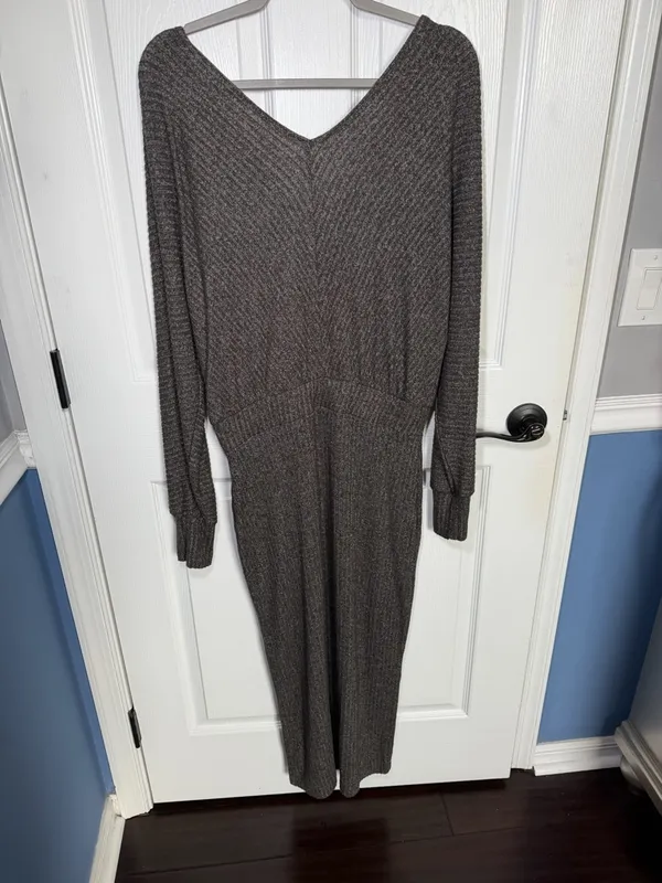 Anthropologie Daily Practice Barre Ribbed V-Neck Midi Dress Medium NWT - Image 8