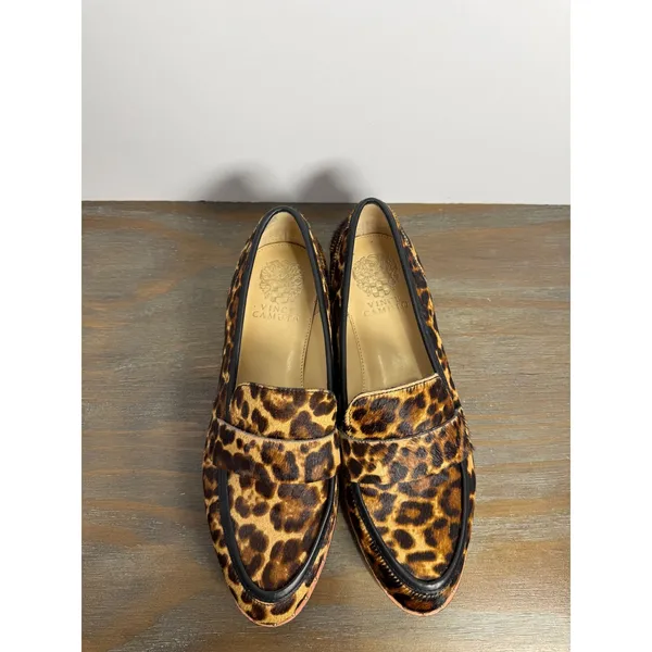 Vince Camuto Leopard Calf Hair Lug‎ Sole Loafers Size 7 New Statement - Image 7