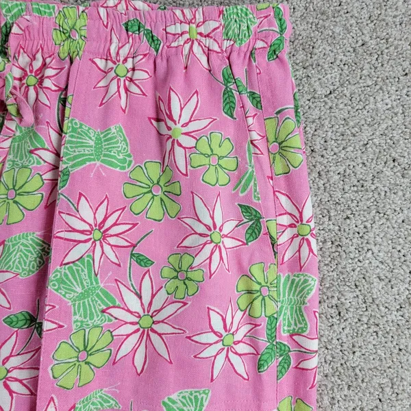 VTG Erin London Petite Pant Set Womens PS/PM Pink Green Floral Full Zip Hood - Image 14