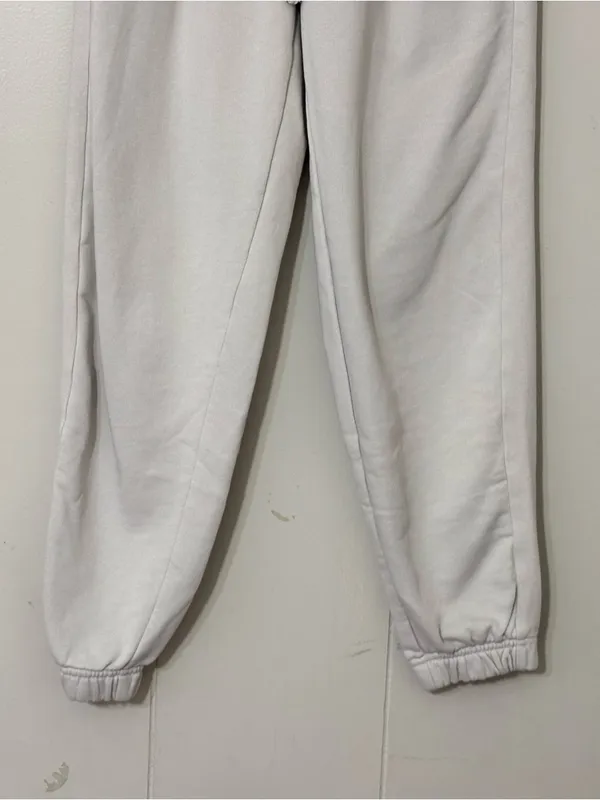 TNA Aritzia Cozy Fleece Jogger Sweatpants Womens XXS Ivory Cream High Rise - Image 3