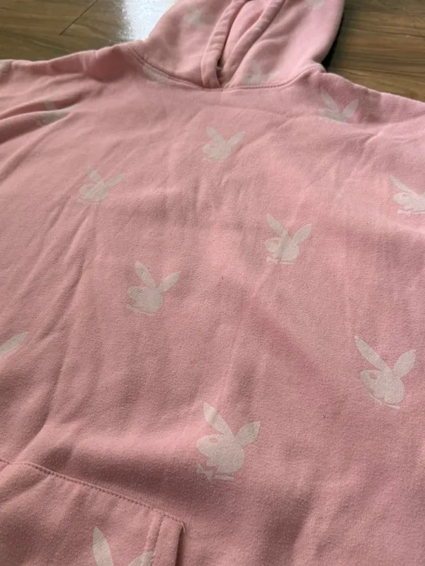 PLAYBOY Pink Allover Bunny Hoodie - Image 2