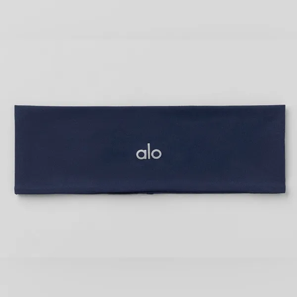 Alo Yoga NWT Performance Conquer Navy Blue Headband - Image 2