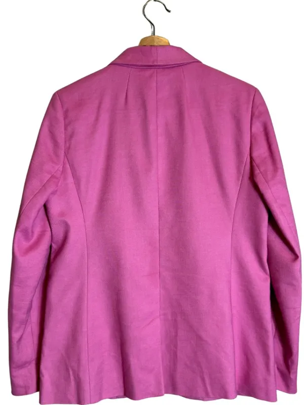 J. Crew Parke Blazer in Stretch Linen Women's 8 Vivid Fuchsia Career Preppy Chic - Image 4