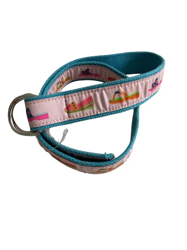 DOUGLAS PAQUETTE Providence RI Shoe Print Pattern Belt Size Small - Image 7