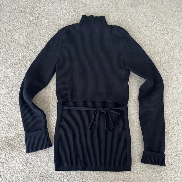 Aritzia Babaton Sculpt Knit Tie-back Longsleeve - Image 5