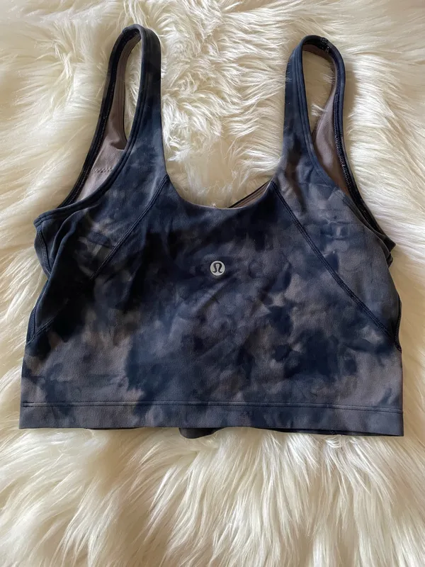 Lululemon Align Crop Tank Top Diamond Dye Lunar Rock True Navy - Image 5