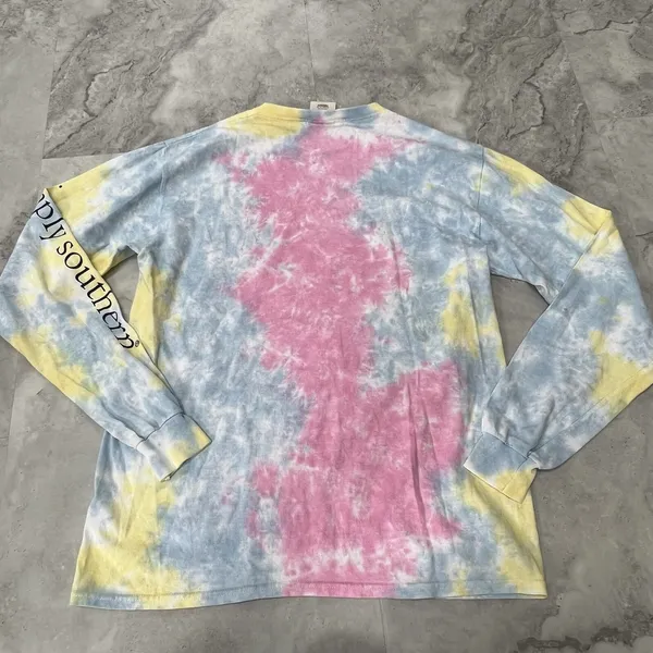 Simply Southern Tie Dye Long‎ Sleeve Tee Size Medium M Pogue Crew - Image 3