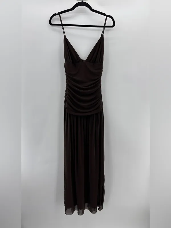 Rare London Mesh Drop Waist Maxi Dress - Image 8