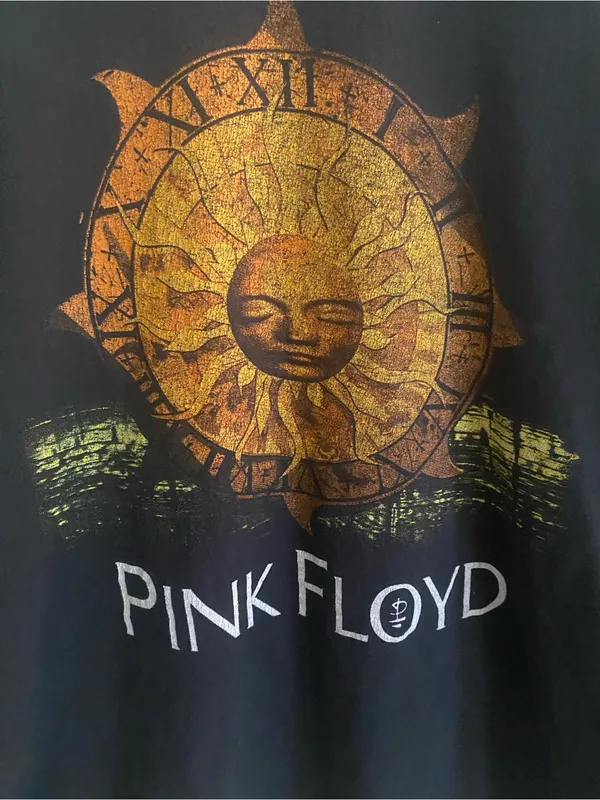 Pink Floyd Black Long-Sleeve Tee with Golden Sun Graphic S/M SEE PICS has spots - Image 2