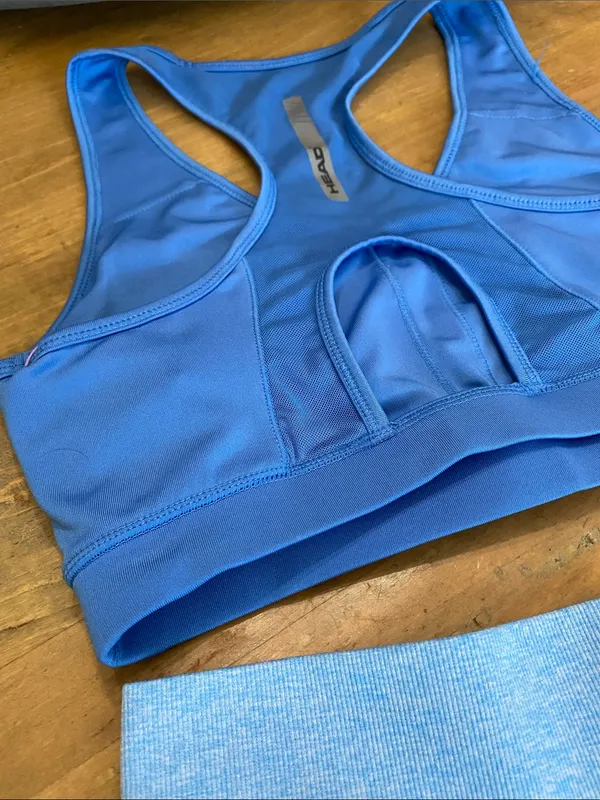 Head Women's Athletic Shorts and Sports Bra Set in Blue - Image 6