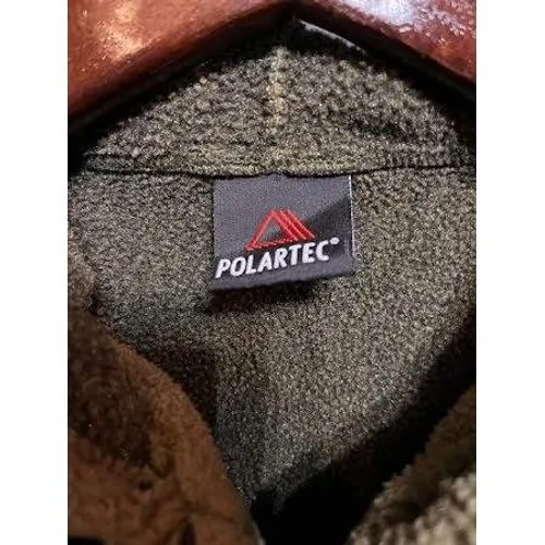 Hooded Fleece Vest Sleeveless Jacket Horseshoe Pattern‎ Brown Casual - Image 3